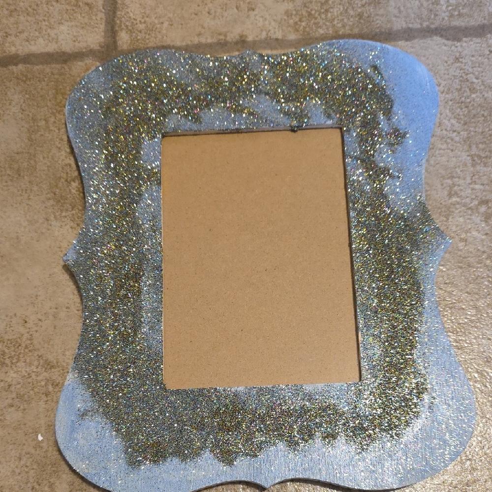 Sparkling Blue Glitter Picture Frame